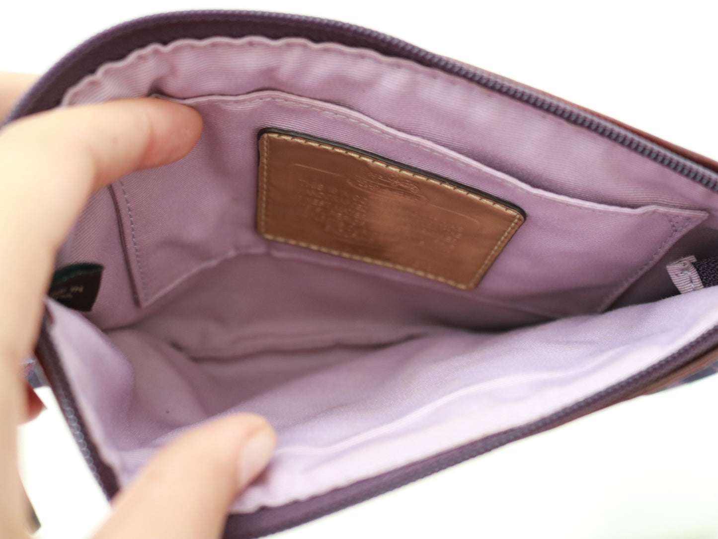 Coach Purple Signature Wristlet