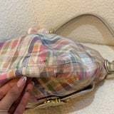 Rare Coach Poppy Multicolored Plaid Madras Bag