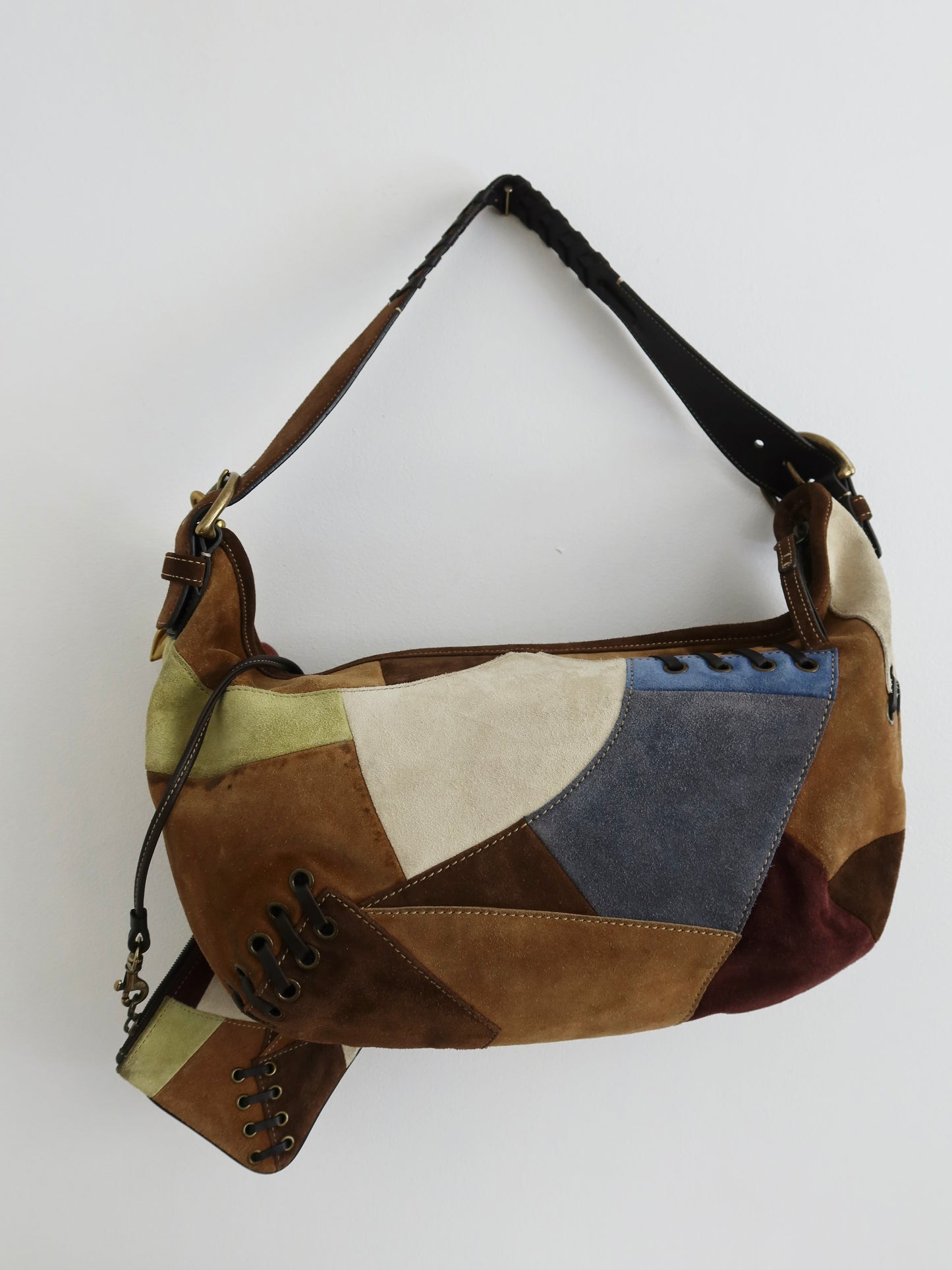 Rare Coach Suede Patchwork Hobo Bag Set