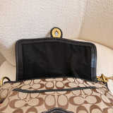 Rare Coach Canvas Ali Legacy Turnlock Bag