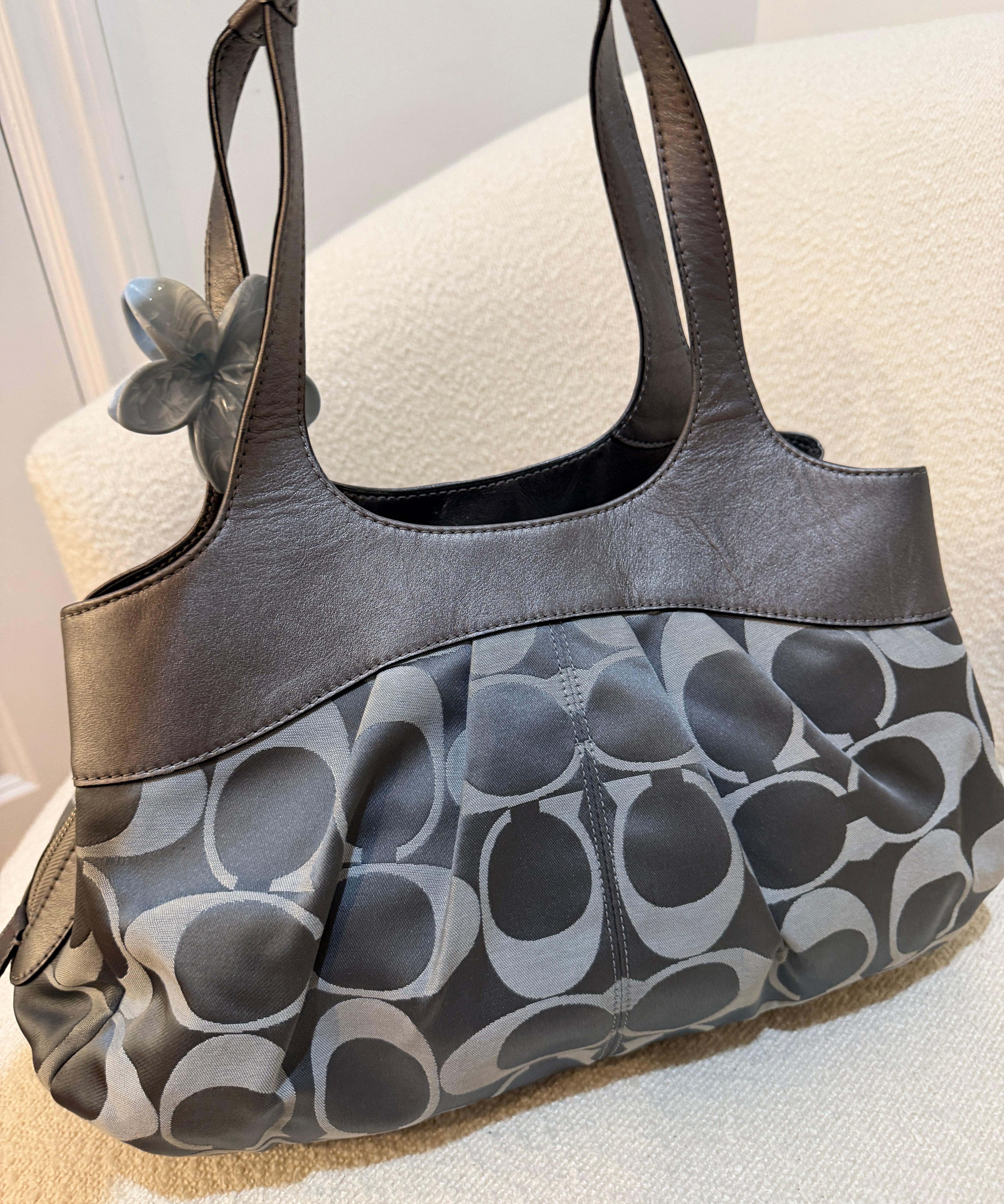 Coach Grey Signature Lexi Tote Bag