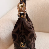 Coach Brown Signature Madison Shoulder Bag