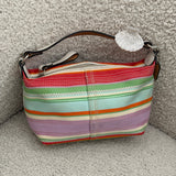 Stripe Coach Signature Top Handle Pochette
