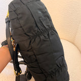 Black Prada Nylon Ruffle Bag