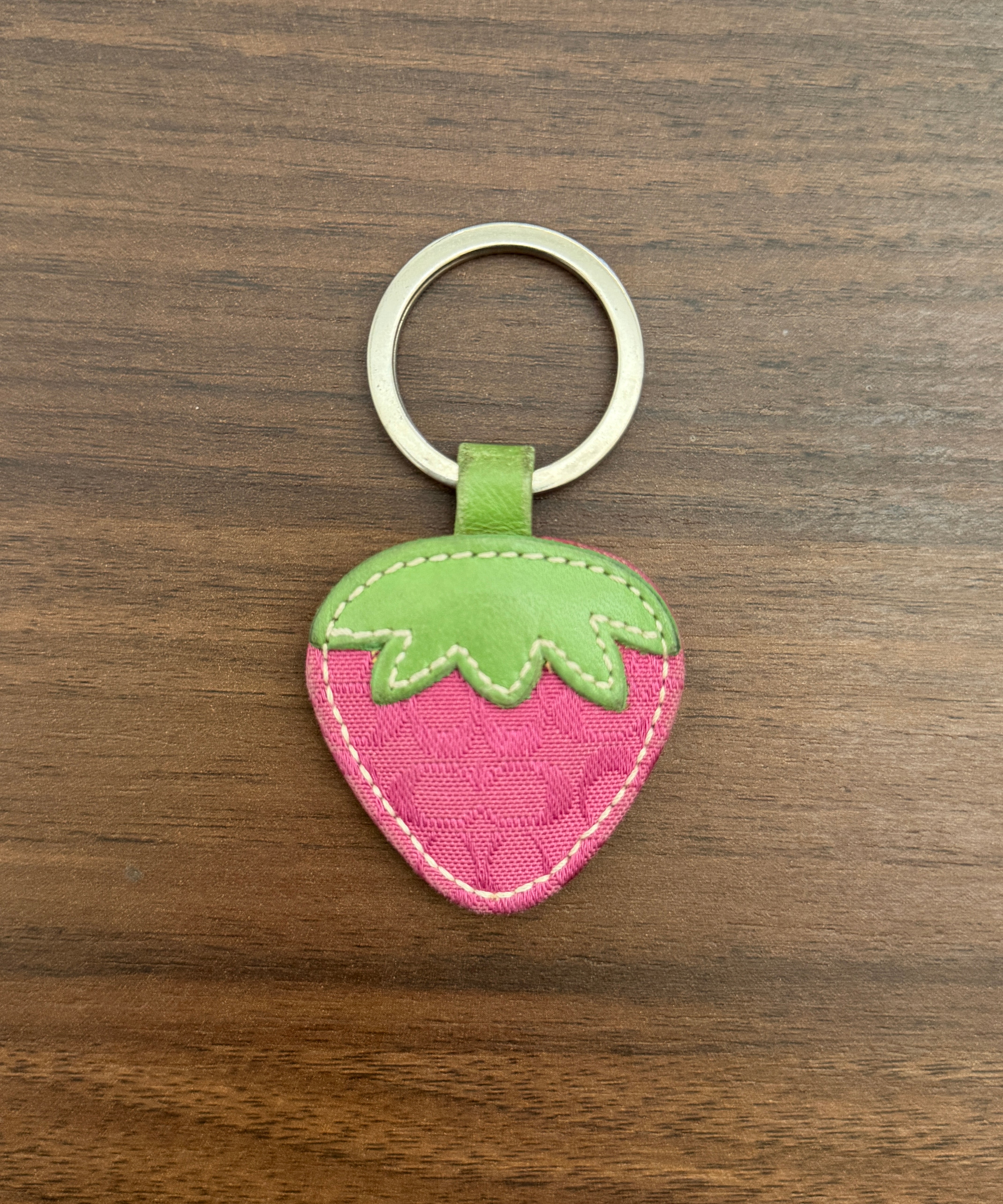 Rare Coach Pink Strawberry Keychain