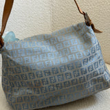 Fendi Signature Light Blue Mamma Baguette Bag