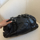 Archive Miu Miu Black Studded Flower Shoulder Bag