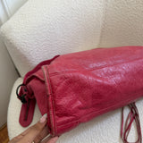 Red Balenciaga MotoCross City Bag