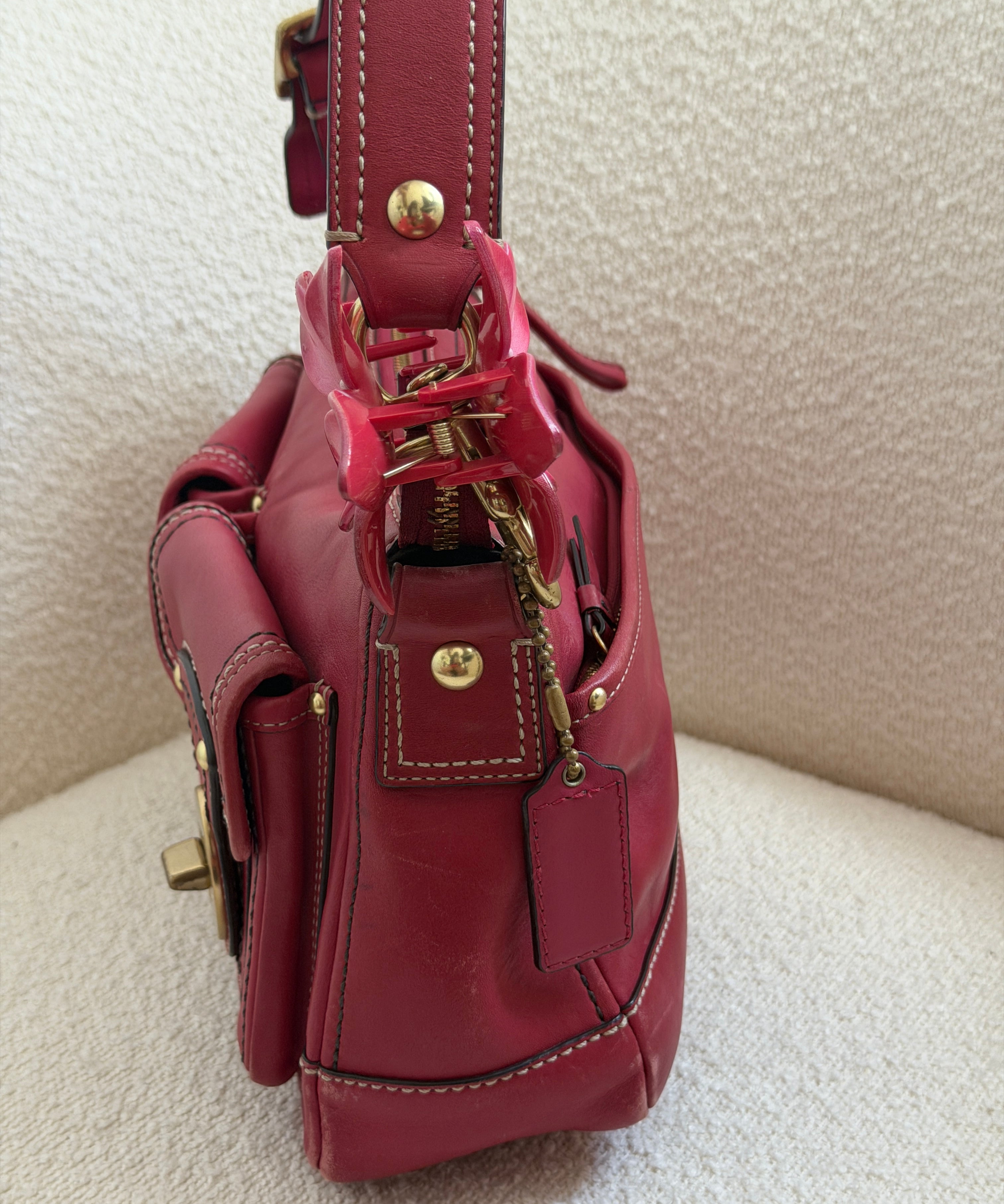 Coach Magenta Legacy Turnlock Bag