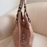 Coach Pink Leather Eyelet Maggie Shoulder Bag