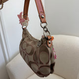 Rare Coach Pink Signature Poppy Shoulder Bag