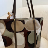 Coach Multicolor Scarf Print Tote Bag