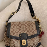 Coach Canvas Ali Legacy Turnlock Bag