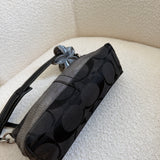 Coach Black Stripe Monogram Mini Carly Bag