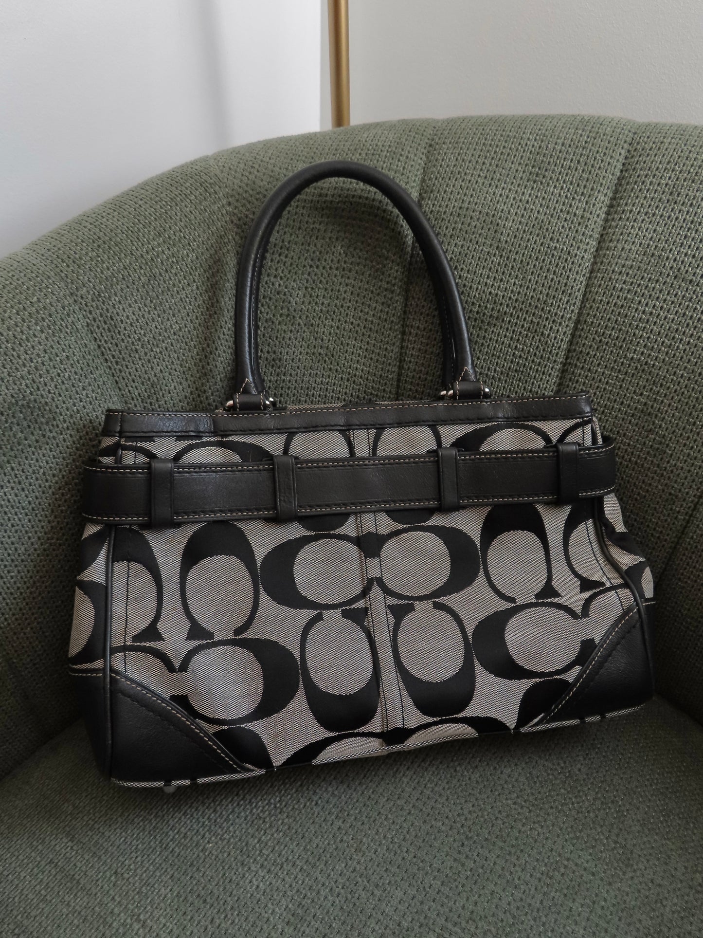 Coach Grey Hamptons Carry-All Bag