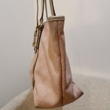 Baby Pink Gucci Abbey Tote Bag with Gucci Charm