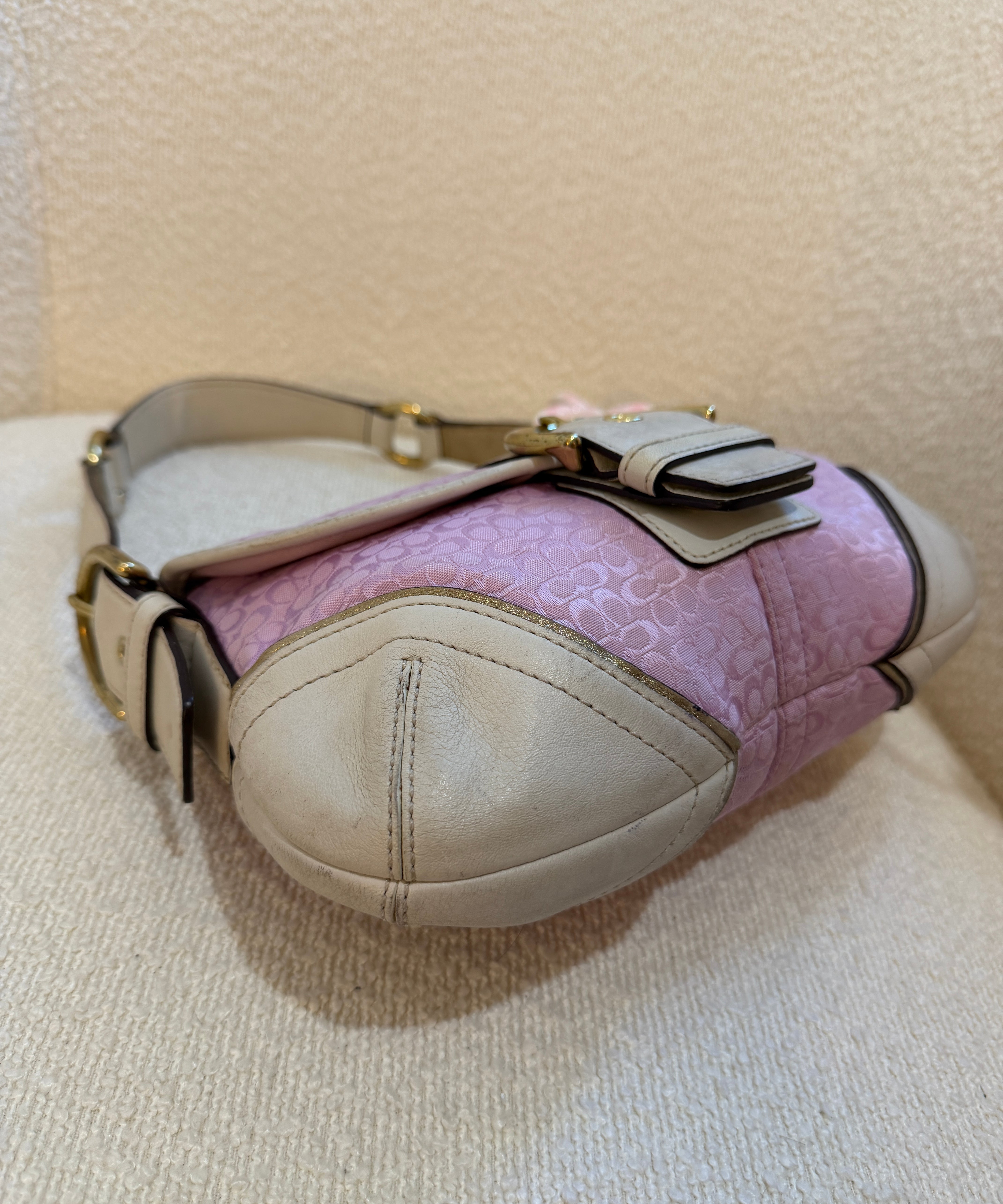 Rare Coach Pink Canvas Mini Soho Bag