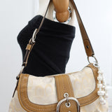 Coach Cream Optic Signature Soho Sufflette Bag