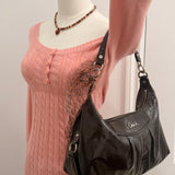 Coach Brown Patent Ashley Shoulder Bag