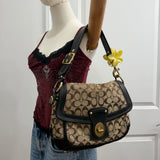 Coach Canvas Ali Legacy Turnlock Bag