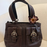 Coach Brown Leather Soho Pocket Tote Bag