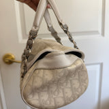 White Dior Romantique Barrel Bag