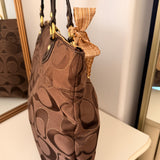 Coach Brown Poppy Tote Bag
