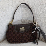 Coach Brown Madison Op Art Shoulder Bag