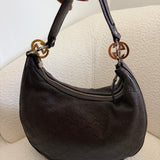 Brown Gucci Guccissima Twins Shoulder Bag
