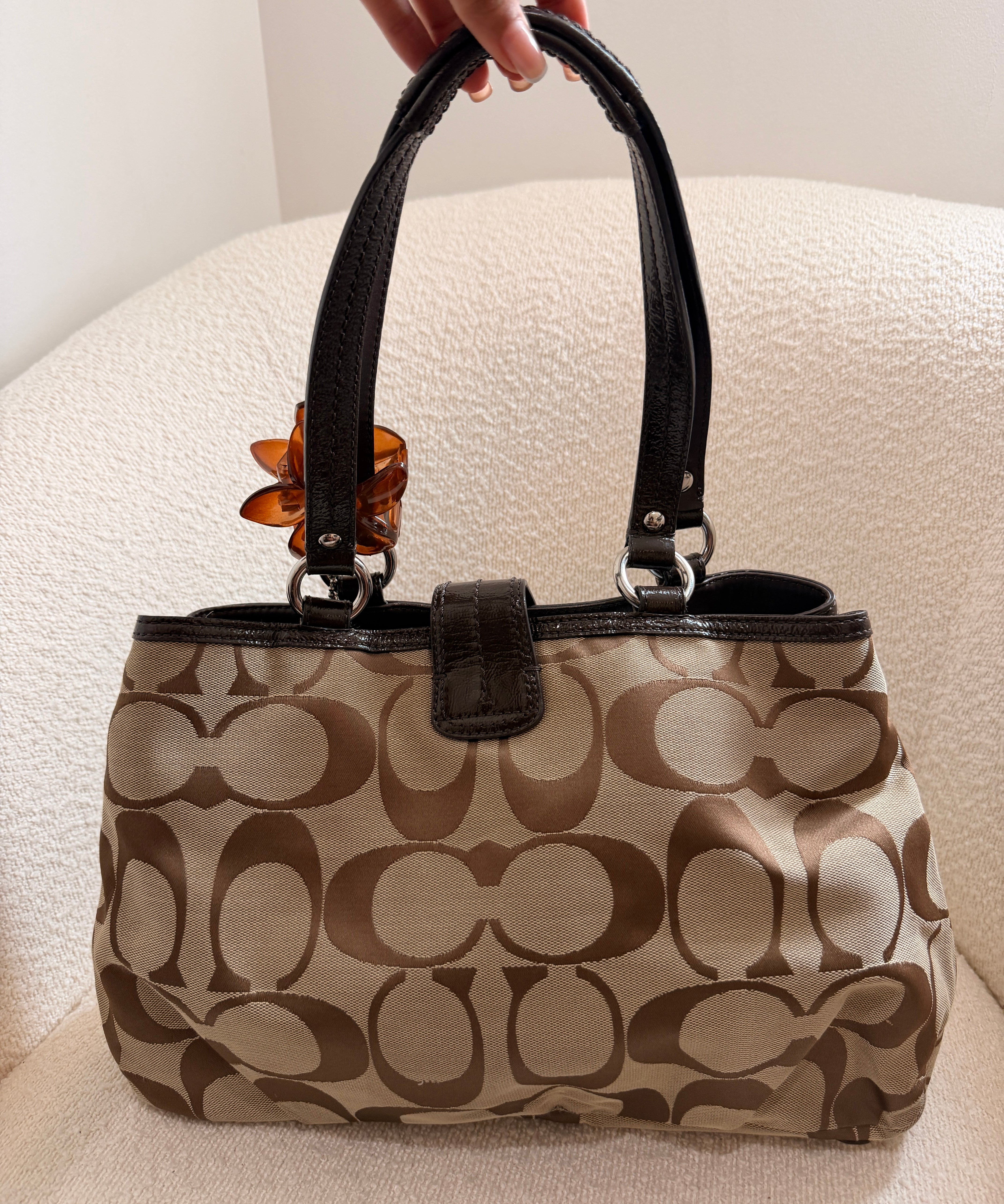 Coach Brown Signature Tote Bag