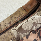 Coach Leopard Patchwork Top Handle Pochette