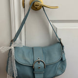 Coach Light Blue Leather Large Soho Bag