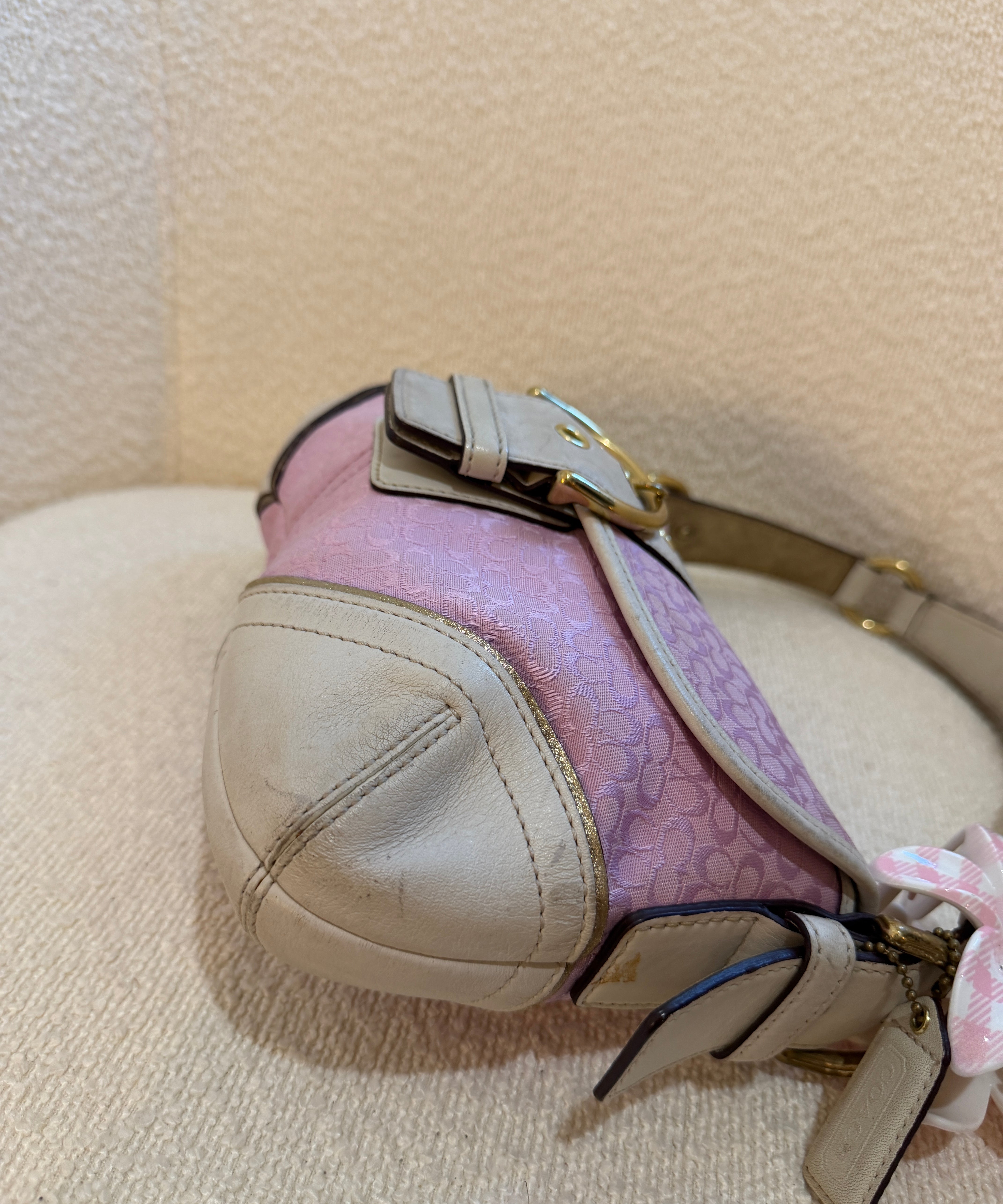Rare Coach Pink Canvas Mini Soho Bag
