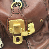 Brown Chloe Betty Leather Shoulder bag
