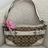 Coach White East West Shoulder Bag
