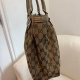 Brown GG Gucci Canvas Tote Bag