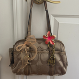 Rare Coach Gold Signature Bonnie Satchel Bag