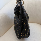 Miu Miu Black Studded Quilted Hobo Bag