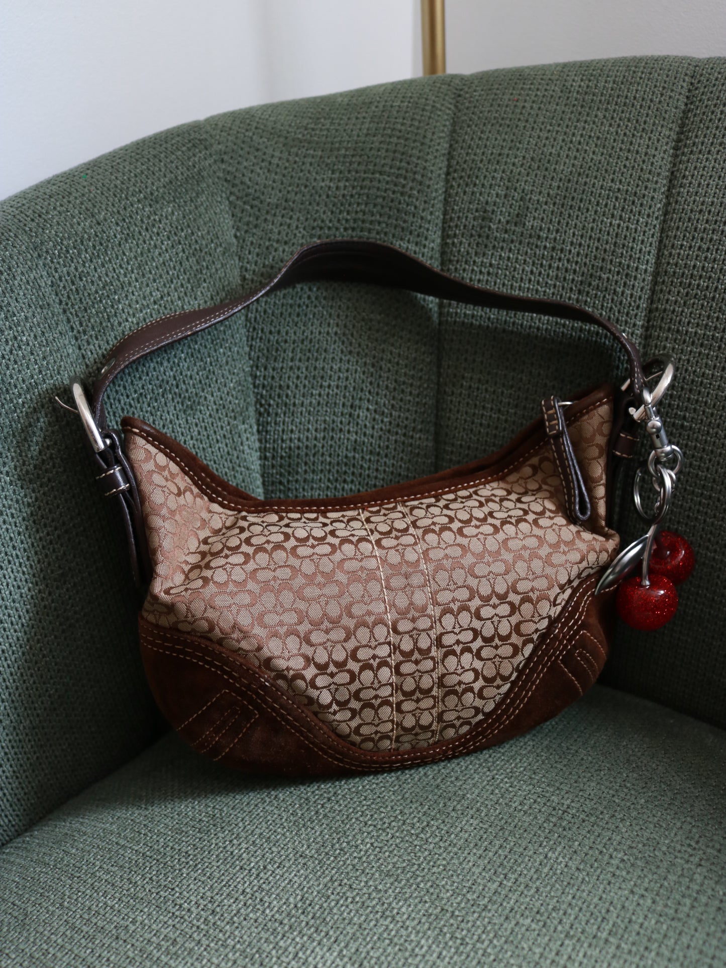 Coach Brown Signature Mini Hobo Bag