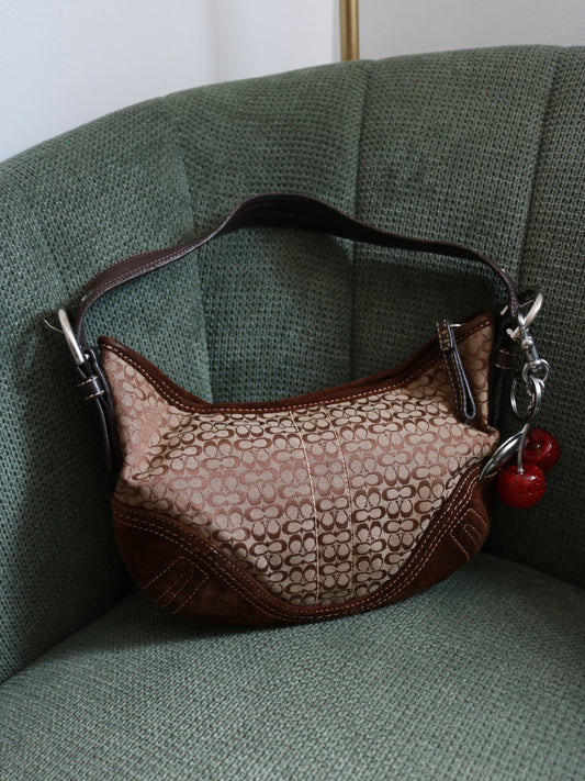 Coach Brown Signature Mini Hobo Bag