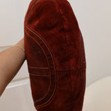Coach Red Large Suede Hobo Bag