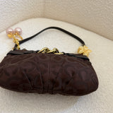 Rare Brown Coach Op Art Mini Bag
