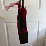 Coach Plaid Red Tweed Tartan Hamptons Shoulder Bag