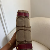 Rare Coach Red Trim Monogram Mini Carly Bag