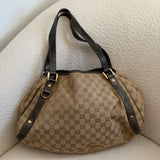 Brown GG Gucci Canvas Tote Bag