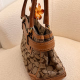 Coach Tan Signature Hamptons Carry-All Bag
