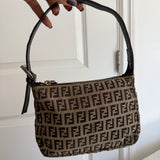 Fendi Signature Brown Pochette Bag