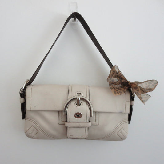 Coach White Leather Soho Flap Bag