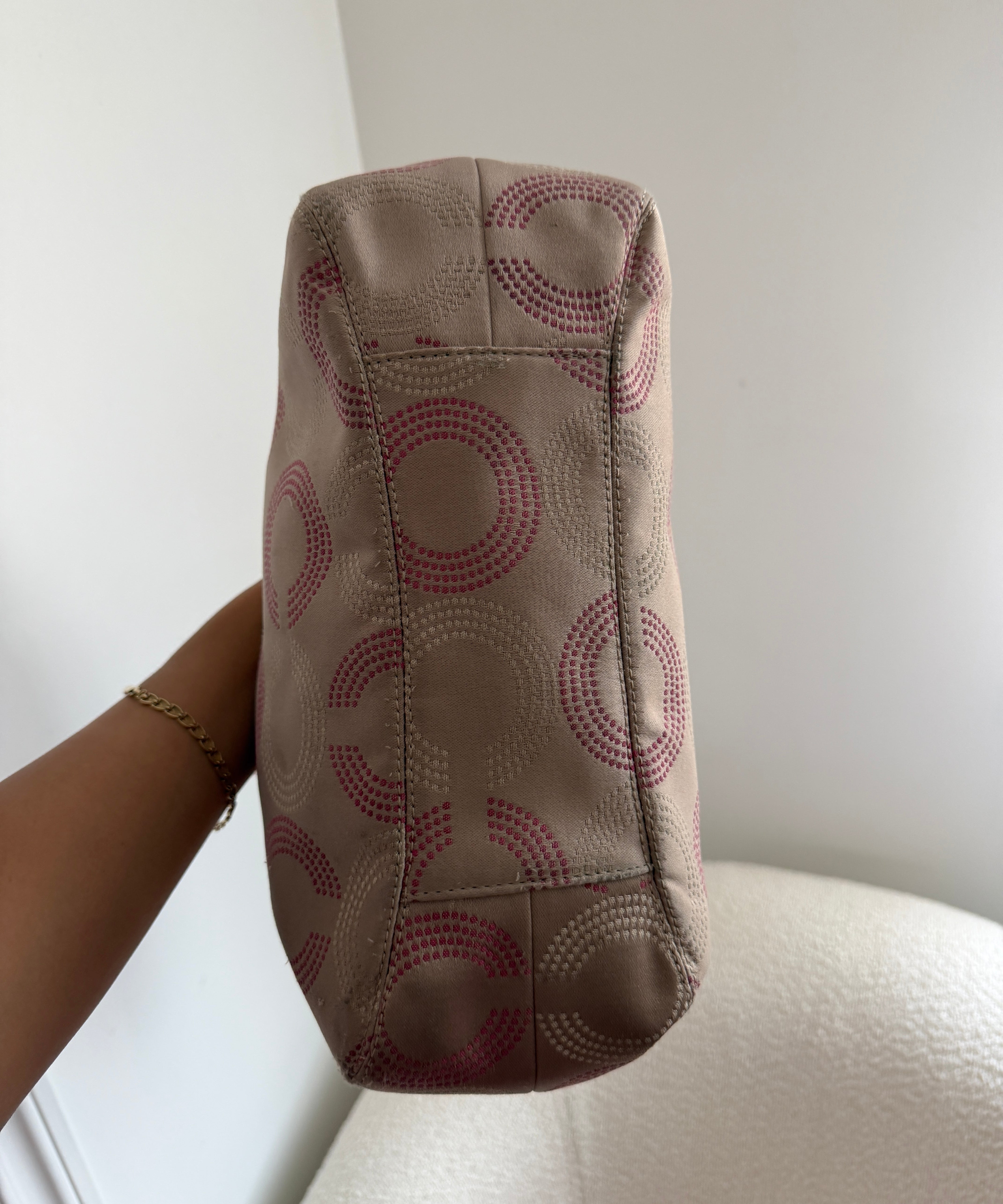 Coach Pink Op Art Maggie Bag