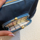 Rare Blue Coach Kisslock Pochette Bag